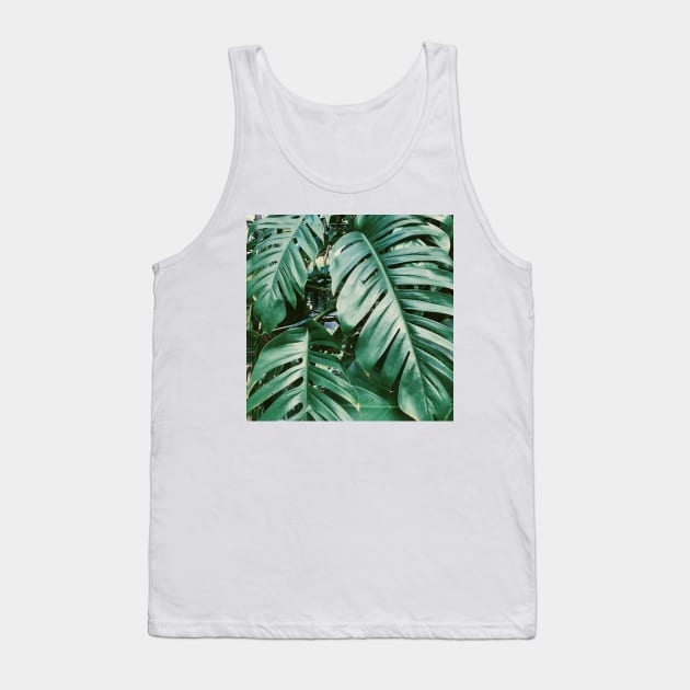 Green Palm Tree Tank Top by AlexandraStr